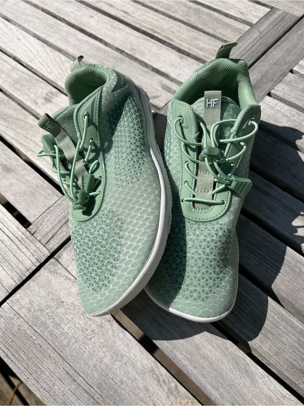HIKE BAREFOOT Womens Lightweight Mesh Sneakers in Sage Green..cool comfortable